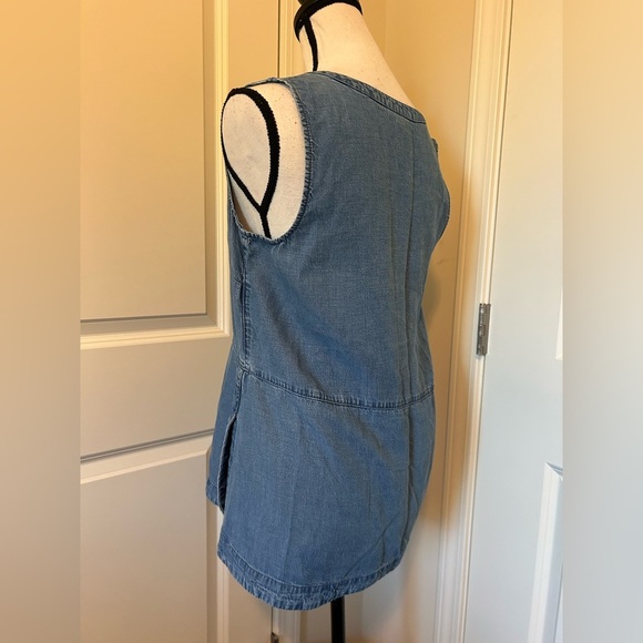 J jill Lose fit denim tunic tank top button down - Picture 6 of 8